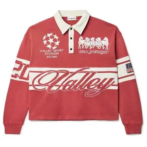 Victory Boxy Long Sleeve Polo, Retro Unisex Heavy Cotton  , Boxy Tee, Gift For Him, Gift For Her Menswear Breathable