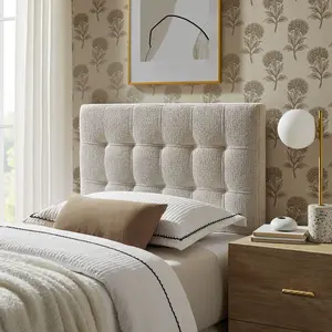 Lily Upholstered Twin Size Headboard in Dove