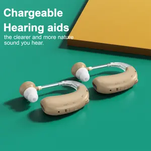 1Pair OTC Hearing Aids for Adults – Discreet In-Ear Hearing Amplification, Rechargeable, No Prescription（100mAh*2）