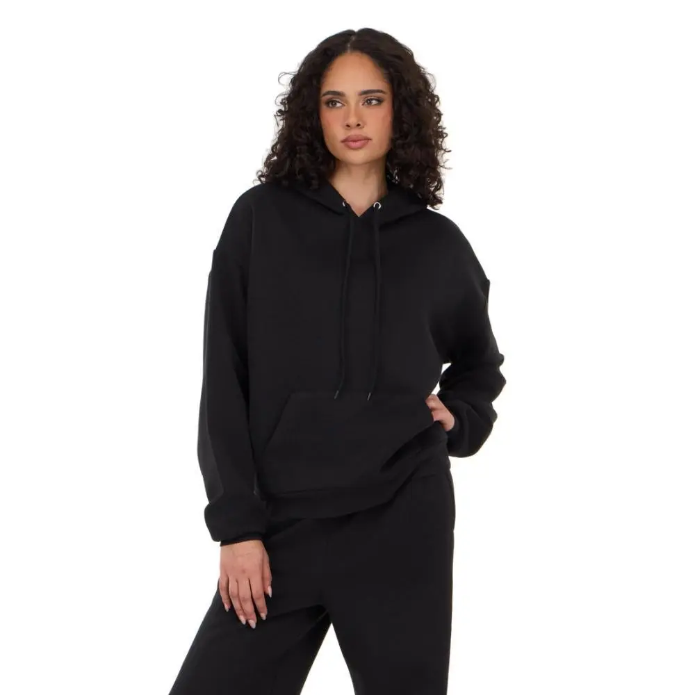 Forever 21 Women's Basic Casual Oversized Fleece Pullover Hoodie with Long Sleeves and Drawstring, Tops, Sweatshirts