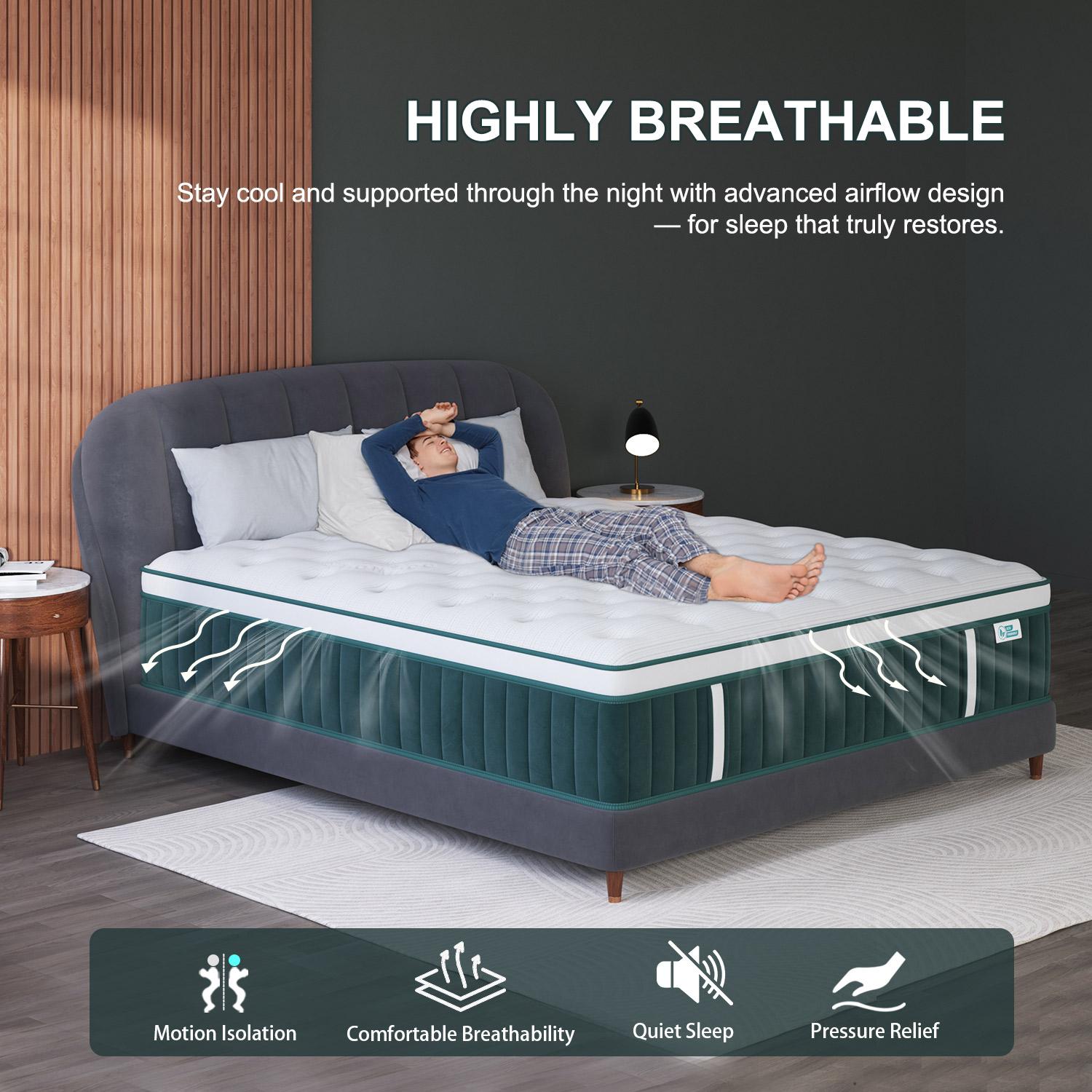 12/14Inch Mattress Twin Full Queen King Size Memory Foam Ergonomic Design Medium Firm Hybrid Mattress with Pocket Springs Gel Memory Foam for Luxurious Comfort 12/14Inch Mattress Twin Full Queen King Size Memory Foam Ergonomic Design Medium Firm Hybrid Mattress with Pocket Springs Gel Memory Foam for Luxurious Comfort