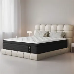 12 inch Twin Full Queen King Boxed Memory Foam Mattress with Strong Edge Support High-Quality for All Sleepers Black and White Standard Bed Frames Restorative Rest