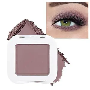 Mauve Taupe Plum Matte Single Eye Shadow Palette Makeup for Older Women, Plum Lavender Purple Natural Cream Eyeshadow Palette for Green Eyes, High Pigment Mini Monochrome Eyeshadow