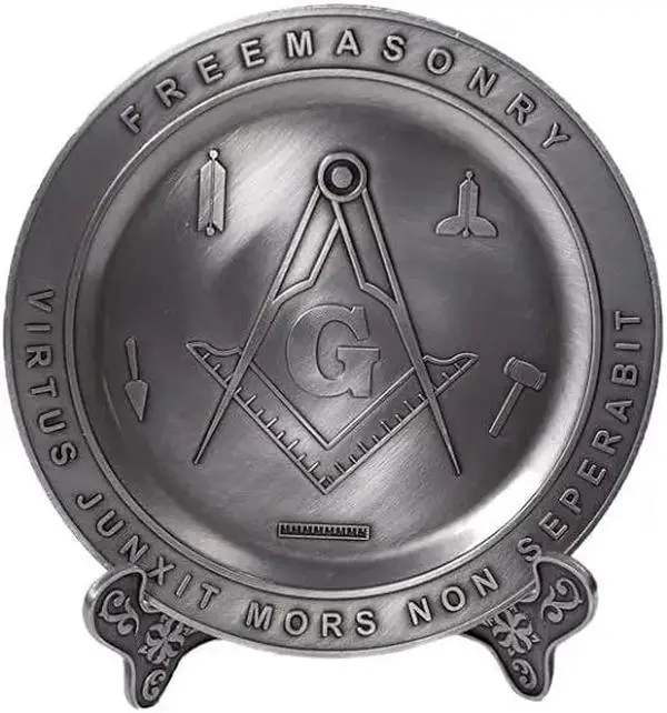 Masonic Decorative Pewter Plate
