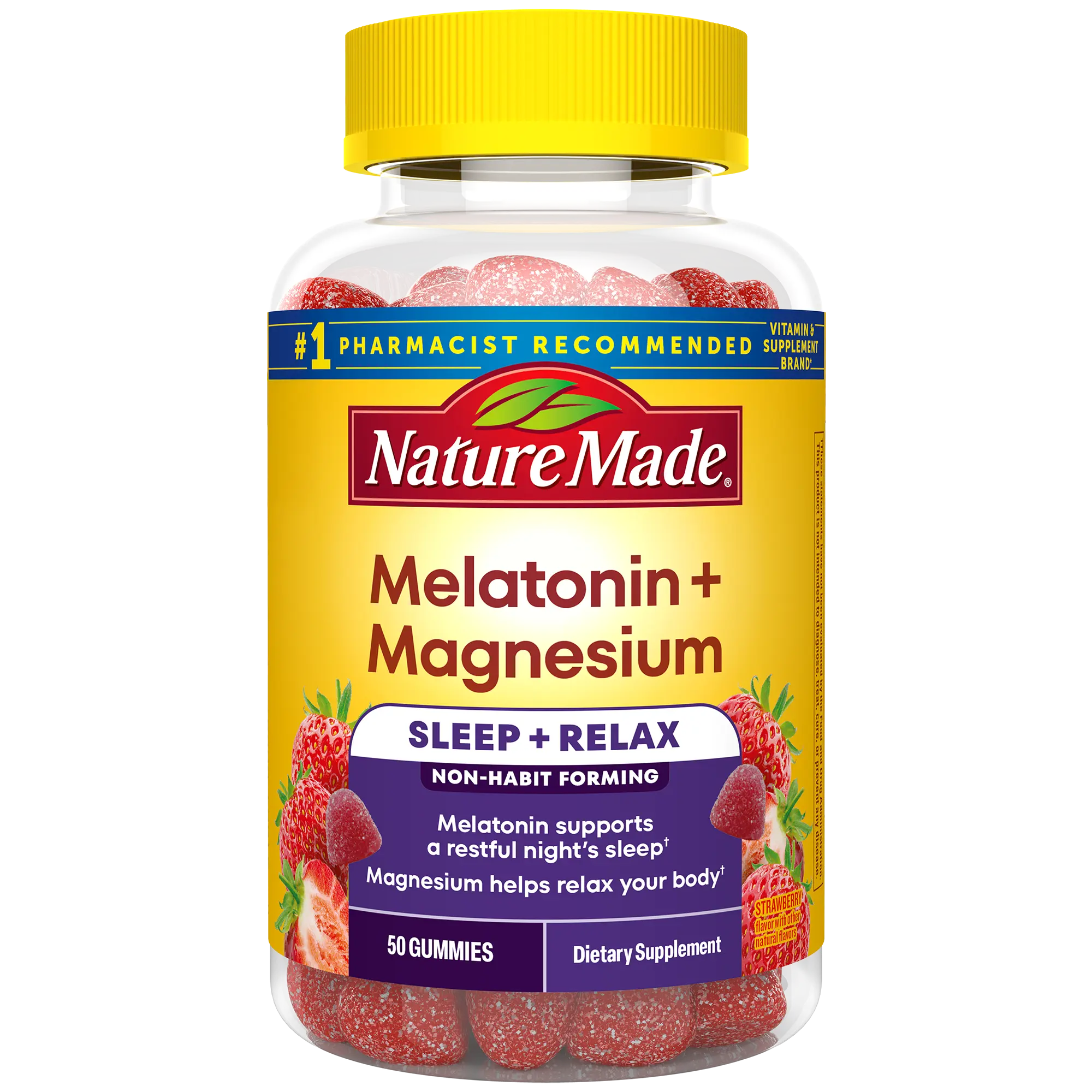 Melatonin 3 mg + Magnesium 100 mg Sleep and Relax Gummies