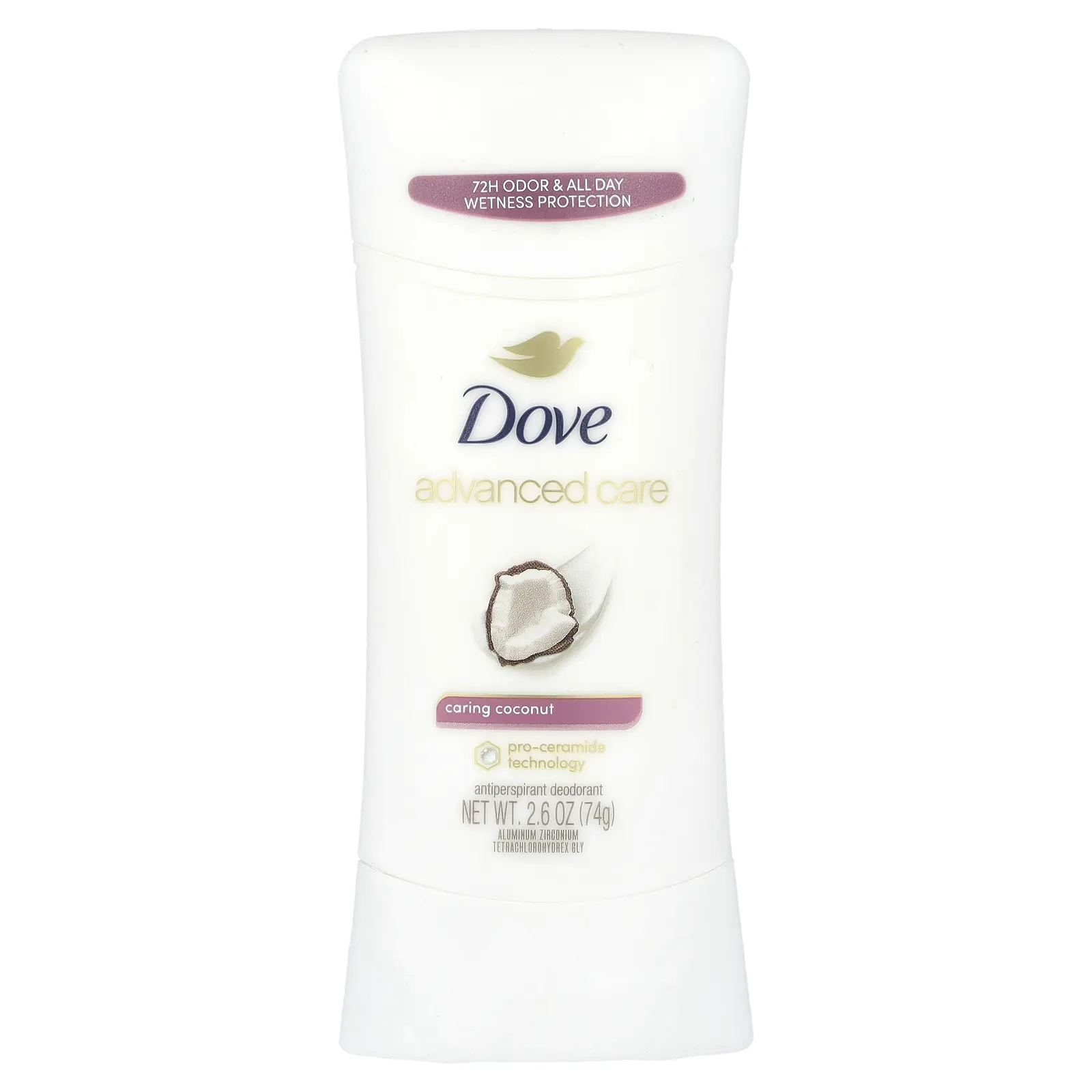 Dove Advanced Care, Antiperspirant Deodorant, Caring Coconut, 2.6 oz (74 g)