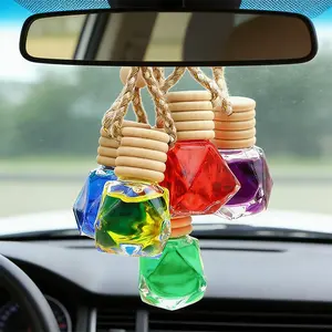 5 Pack Car Air Freshener Oil Diffuser - Hanging Long Lasting Scent for Car & Home, Essential Oil Freshener with Adjustable Fragrance. Scents: Ocean, Lavender, Lemon, Jasmine, Cologne. Cute Oil Car Freshener defuser gifts under Scented Premium
