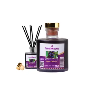 Freshwaves Black Currant and Jasmine Diffuser with Reed Sticks for Aromatic Home Fragrance Enhances Relaxing Environment