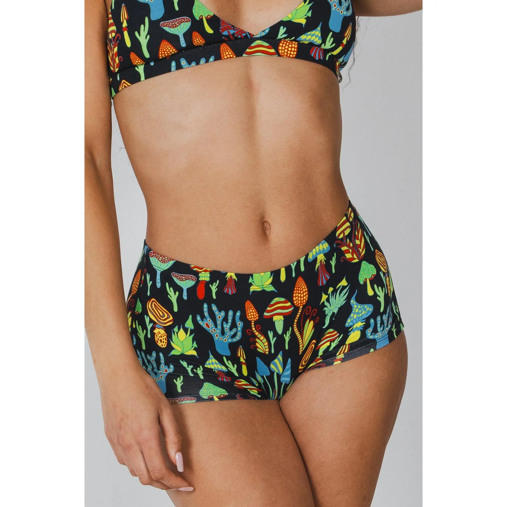 The Super Shroom | Shinesty Neon Mushrooms Modal Boyshort Underwear