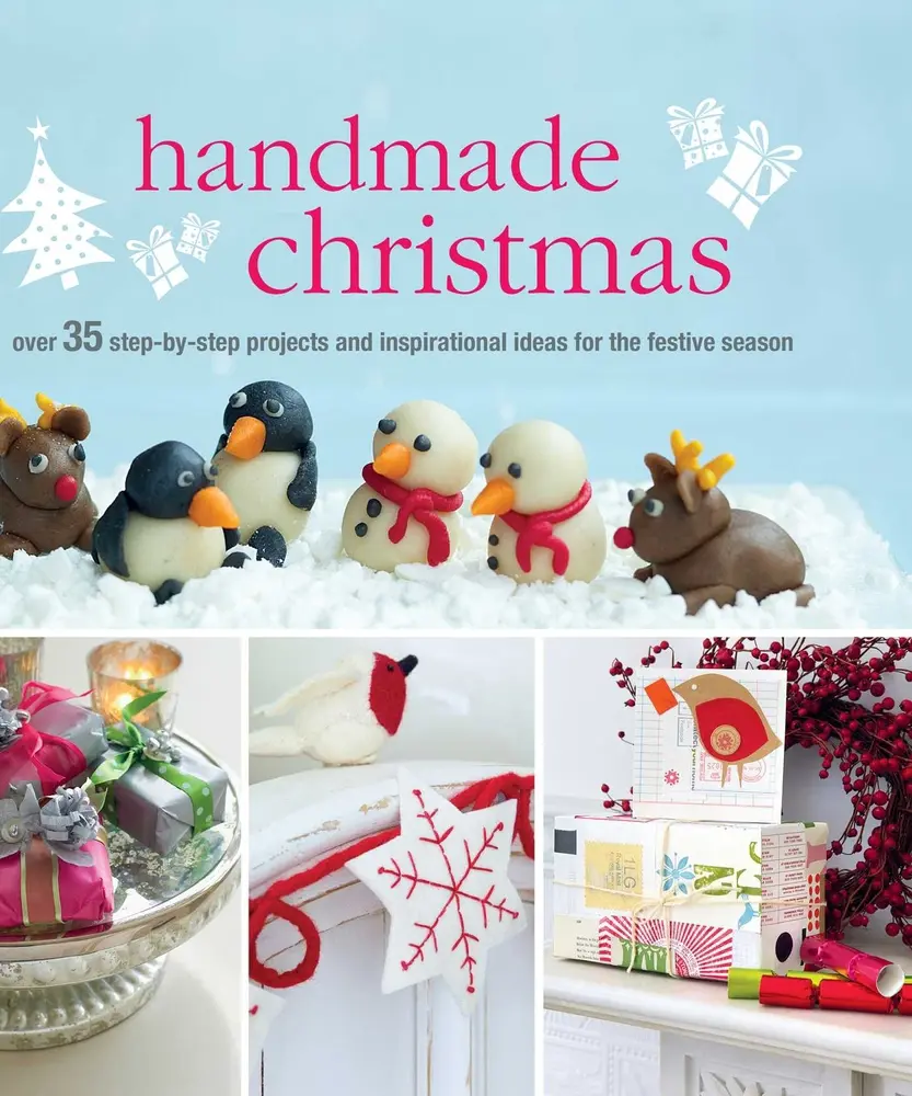 Used Hardcover Book - Handmade Christmas: 35+ Step-by-Step Projects, Inspirational Festive Ideas, Chocolate-Themed Decor, Print Ornaments, Holiday Gift (English)
