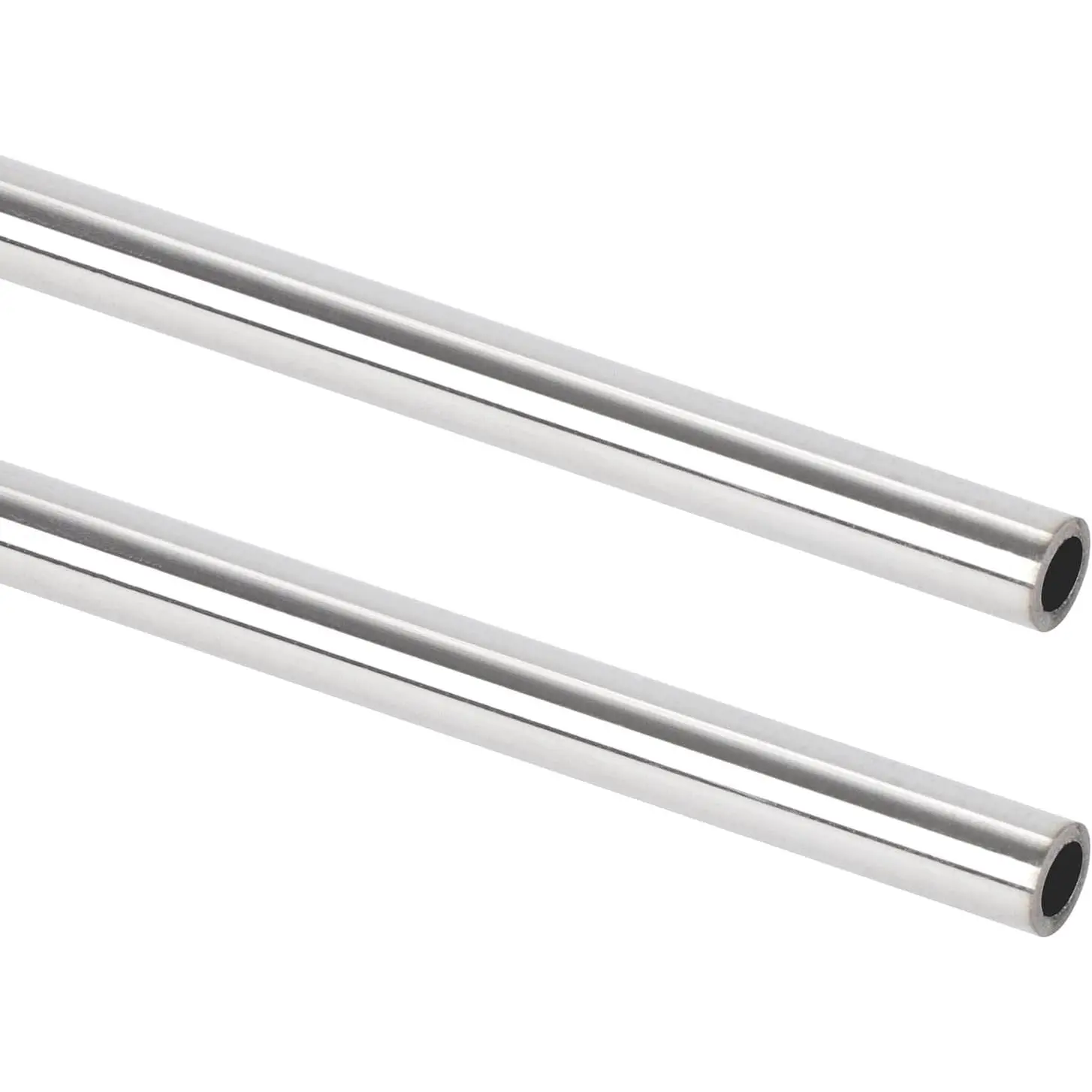 1" OD 304 Stainless Steel Tube, Round Straight Steel Pipe Metal Tubing 12" Length 1.5mm Wall Thickness 2 count