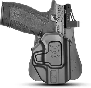 Outside Waistband Holster for Smith & Wesson BG 2.0 TS,BG 2.0 NTS, BODYGUARD@ 2.0 CARRY COMP,  Bodyguard 2.0 THUMB SAFETY, Adjustable 360° Silicone Paddle, RDS Ready,Right Hand