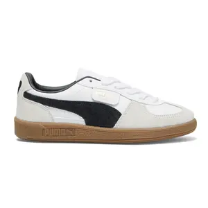 PUMA Womens Palermo Leather Lace Up Sneakers Shoes Casual - White