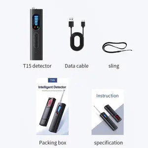 "Hidden Camera detector GPS Tracker Device for Hotel, Airbnb, Travel, Car, Bathroom, Office, Wireless Signal Infrared Scanner, Anti-Positioning Monitoring, Hotel Anti-Spy Detector Security Detection Automatic Alerts Remote One Black Portable Protection "