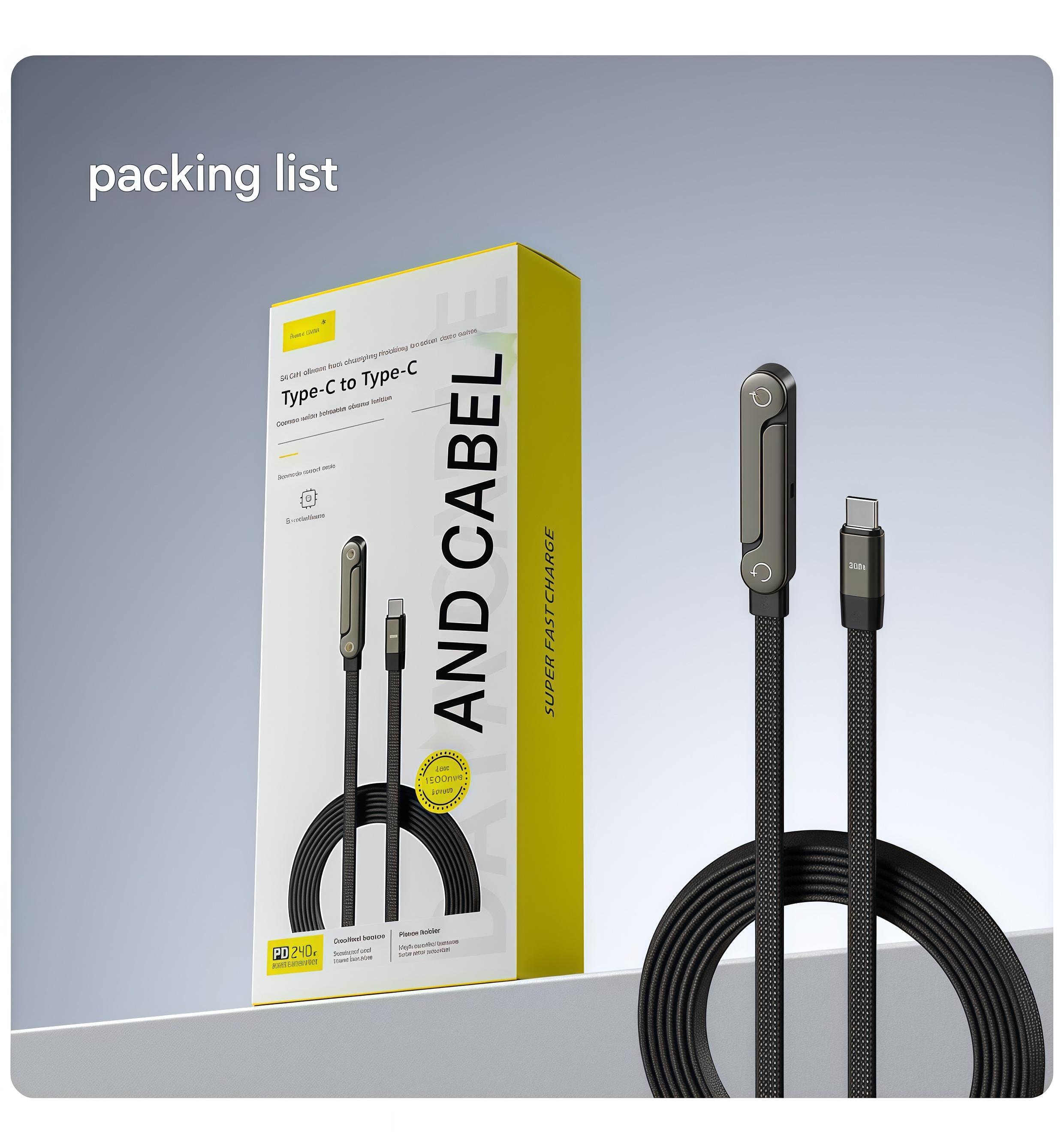 Basemo 240W Elbow Bracket Data Cable 1.5m Black for iPhone 15-17 Huawei Xiaomi Samsung Fast Charging Magnetic Phone Charger with Type-C Interface & CarPlay - Cellphone data cable Lightning charging port phone holder phonestand Basemo 240W Elbow Bracket Data Cable 1.5m Black for iPhone 15-17 Huawei Xiaomi Samsung Fast Charging Magnetic Phone Charger with Type-C Interface & CarPlay - Cellphone data cable Lightning charging port phone holder phonestand