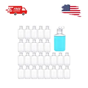 40 Pack 2 Oz Plastic Refillable Bottles with Flip Cap