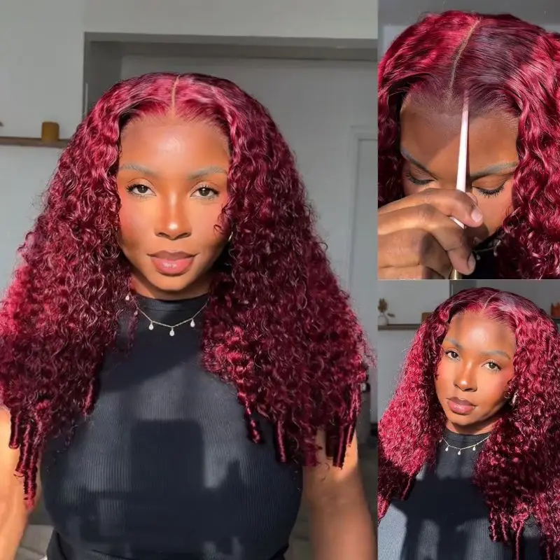 [NEW IN] QTHAIR Glueless Wear and Go Wigs Human Hair #4 Brown Color 250% Density 5x5 HD Lace Front Wigs Full Burmese Curly 99J Burgundy Pre Cut Lace Wigs for Black Women #sohochic