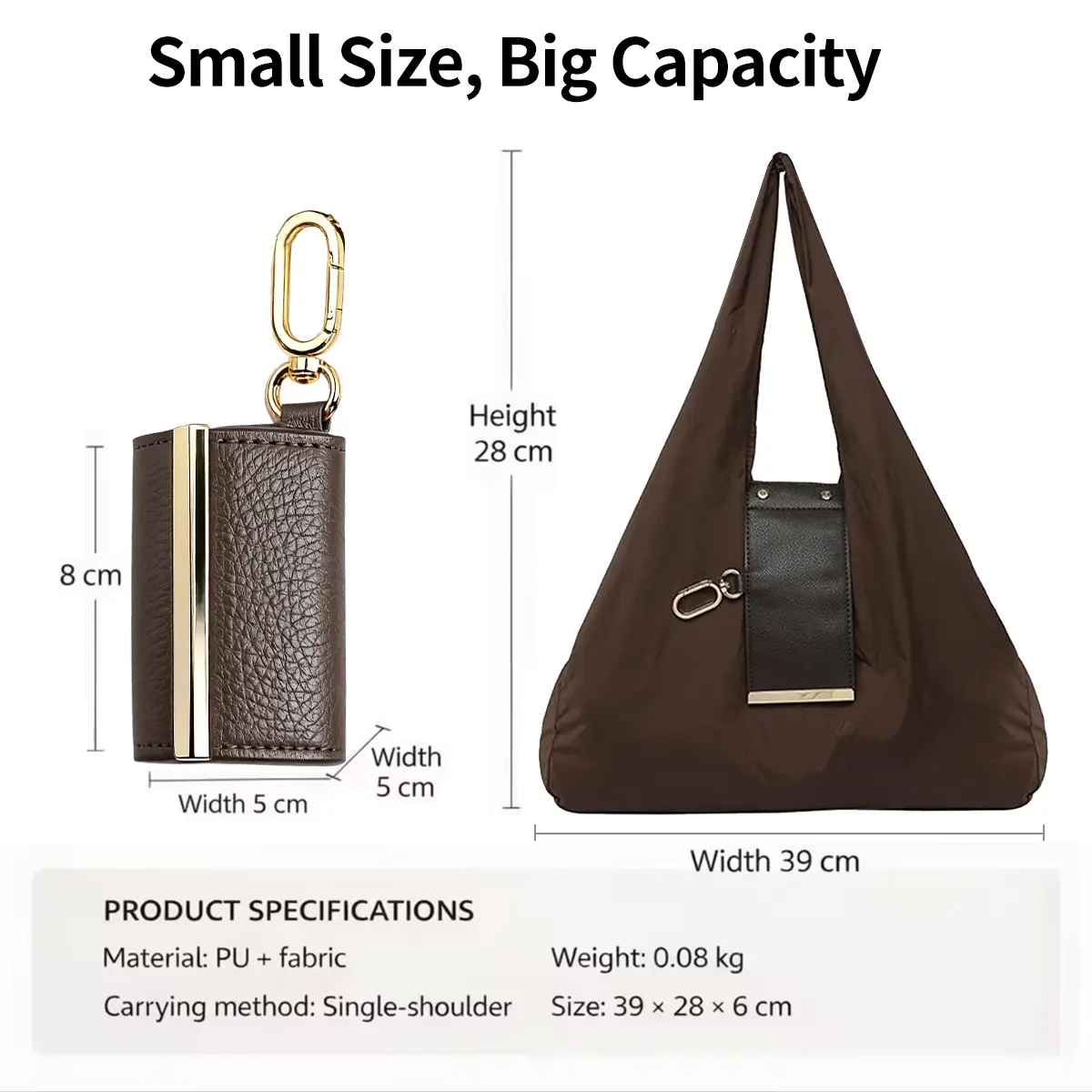 Foldable Keychain Bag Reusable Grocery Bags for Shopping Foldable & Expandable Handbag with Key Ring for Travel Daily Use Organiser,dorm essentials,home decor,dorm room inspo,college dorm essentials,dorm haul