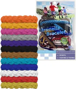 Mosquito Repellent Bracelets - Eco-Friendly Material - DEET-Free with Essential Oils, Adjustable Bug Bands for Kids & Adults, Ideal for Travel, Camping & Outdoor Protection
