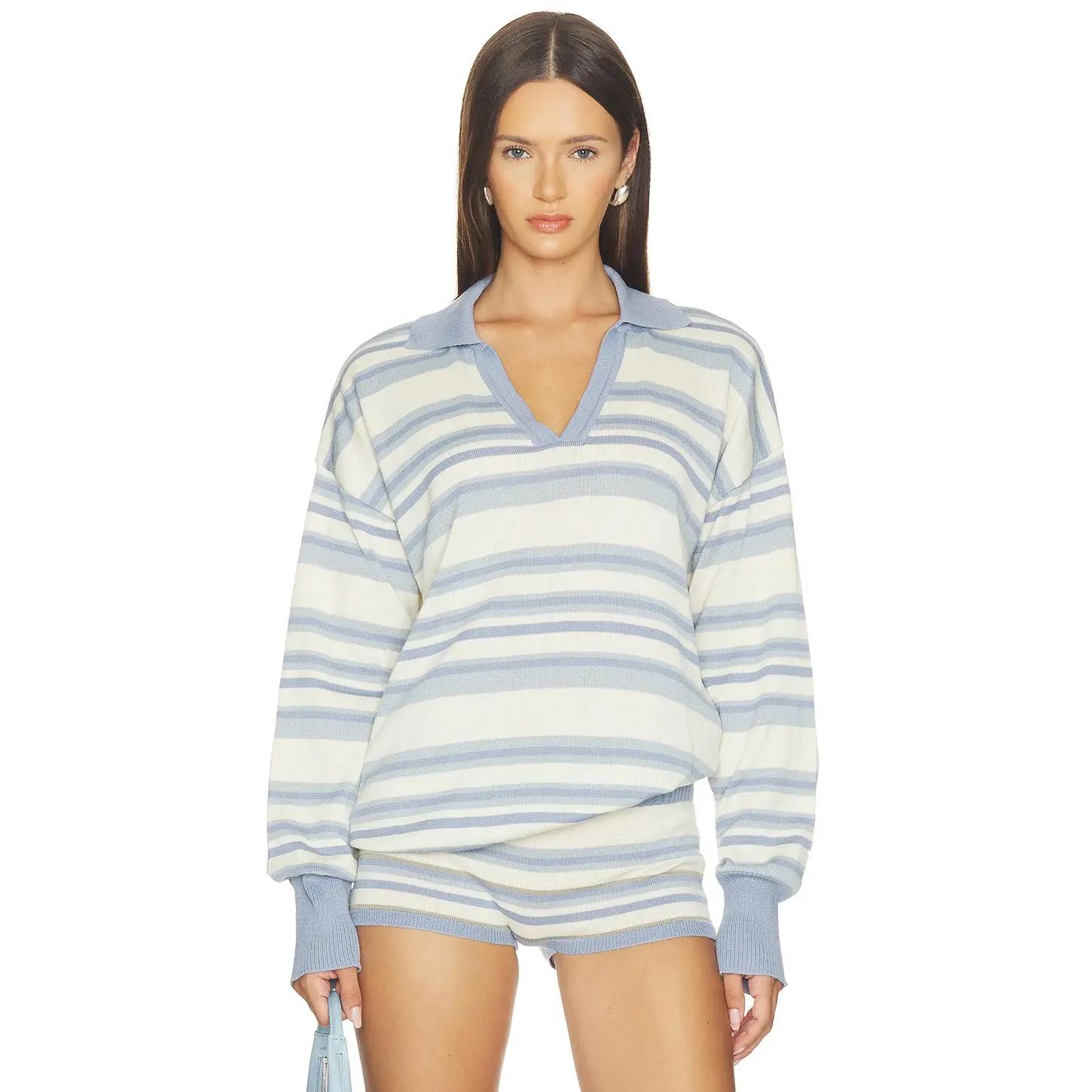 SNDYS Nada Knit Jumper in Blue Stripe