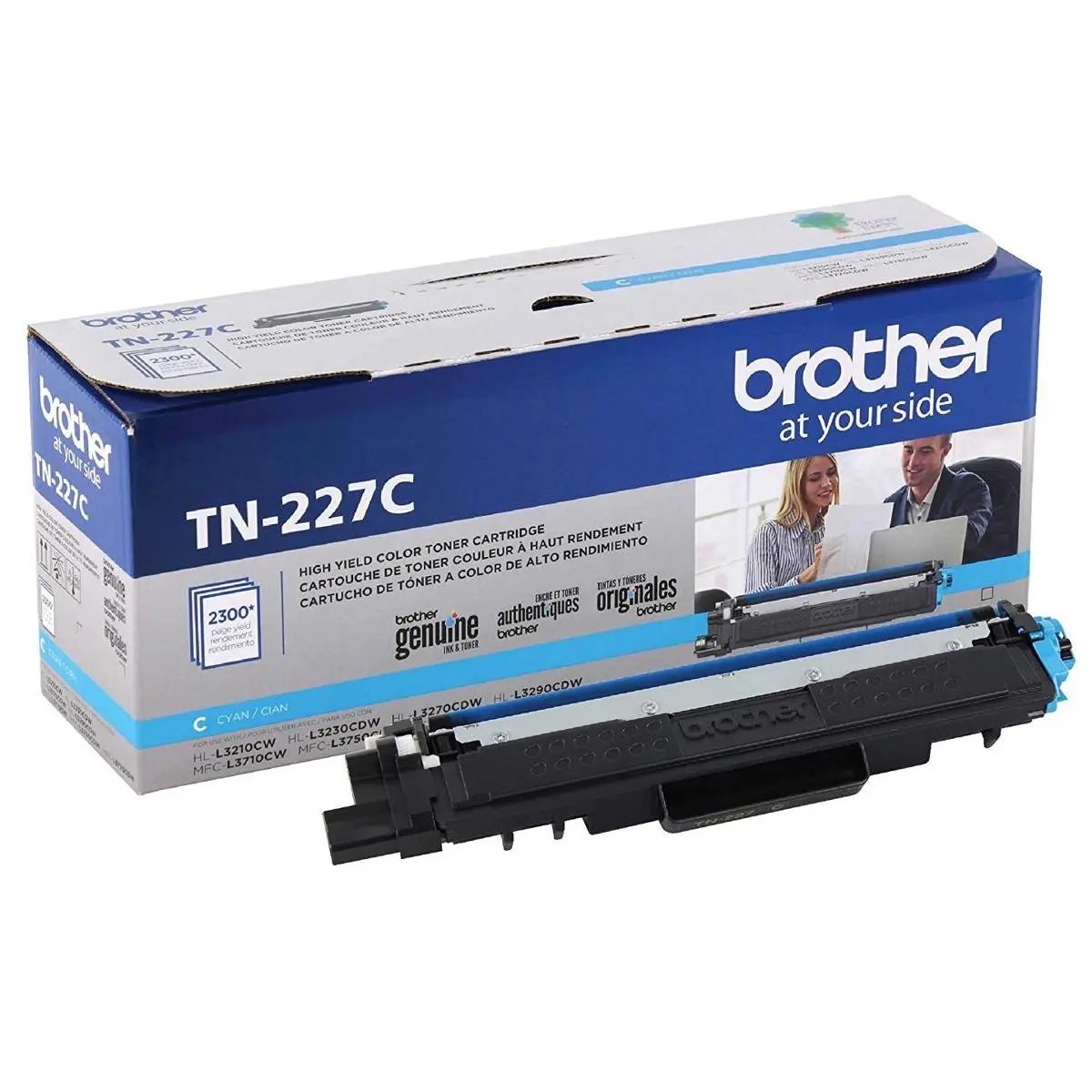 Brother TN227 High-Yield Toner Cartridge, 2300 Pages Yield, Cyan