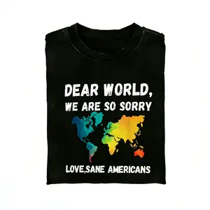 Apologies to The World - T-Shirt Available in a Unisex Style for Summer ，Featuring Short Sleeves And Made from  Pure A304