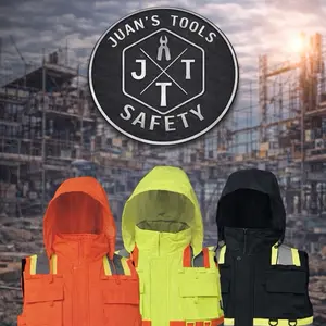 Multipocket, High viz, puffy vest.