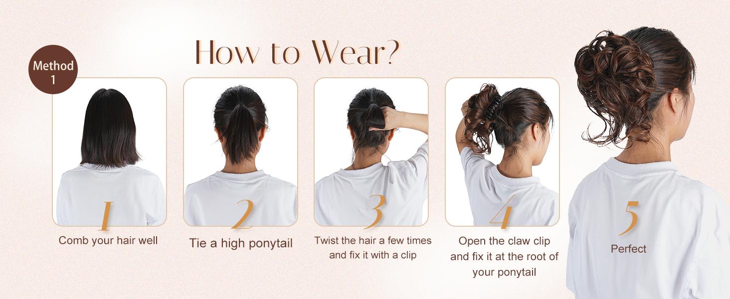N NAYASA Claw Clip Messy Buns Hair Pieces for Womem Fake Hair Bun Extensions Clip in Ponytail Natural Hair Extensions Hairpieces for Womens N NAYASA Claw Clip Messy Buns Hair Pieces for Womem Fake Hair Bun Extensions Clip in Ponytail Natural Hair Extensions Hairpieces for Womens