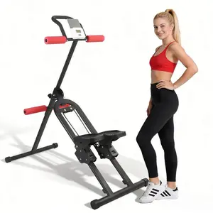Stair Stepper Climber for Full-Body Workout with LCD Display, Adjustable Handlebar, Upgrade Vertical Cardio Machine for Home & Office Fitness
