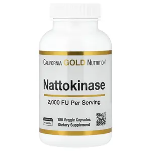 California Gold Nutrition Nattokinase, Proteolytic Enzyme, 2,000 FU, 180 Veggie Capsules