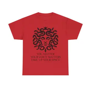Medusa Empowerment Graphic Tee – Bold Mythology Shirt with Inspiring Quote