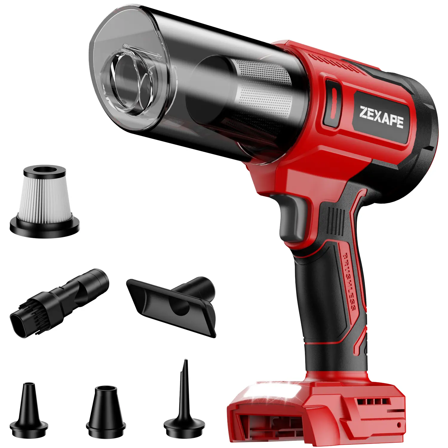 Cordless Handheld Combo Vacuum for Milwaukee Battery (Battery Not Included) - 5-in-1 Compact Handheld Vacuums, 200W Fast Clean Brushless Motor, 20KPA Powerful Suction, 3 HEPA Filters, for Car Interior Cleaning, Carpet, Sofa, Cordless Handheld Combo Vacuum