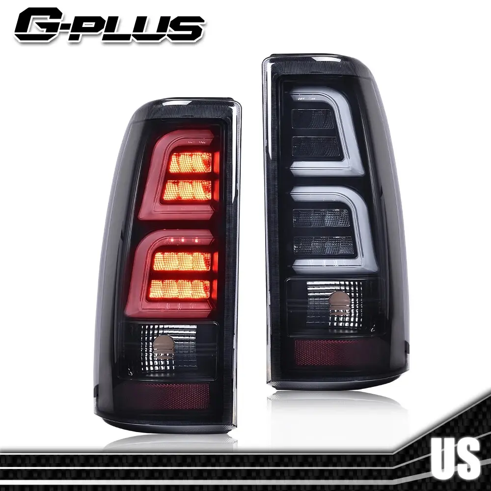 G-PLUS 100% Brand New LED Tube Tail Lights Pair - Brake Lamps, Energy Saving Vehicle Accessories, High Impact Shock-Resistant Car Exterior Upgrade Fit for 99-02 Chevy Silverado/GMC Sierra, Chevy Truck Accessory