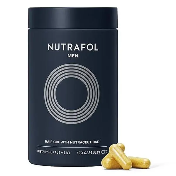 Nutrafol Men Hair Growth Supplements, Ages 18-49, 1-Month Bottle | #1 Dermatologist-Recommended Hair Growth Supplement Brand, Clinically Tested for Visibly Thicker Hair and Scalp Coverage