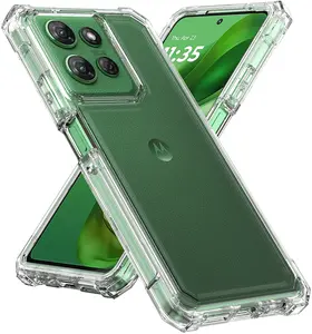 Nakedcellphone See-Thru Series for Motorola Moto G Play 2026 / Moto G 2026 Phone Case, Shock Absorbing Hybrid TPU Cover - Transparent Clear