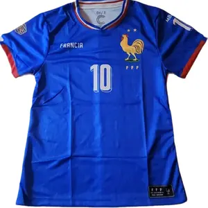 Francia Jersey - Blue Soccer Shirt with Rooster Logo and Number 10 for Fans