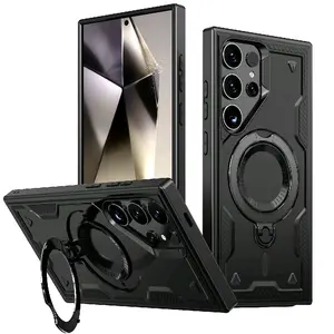 360 Degree Rotating Magnetic Versatile Stand Black Compatible with Samsung Galaxy A16 5G SKU:PC73-SAMA16-5GBK