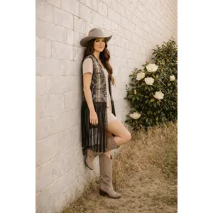 VINTAGE AZTEC FRINGE VEST
