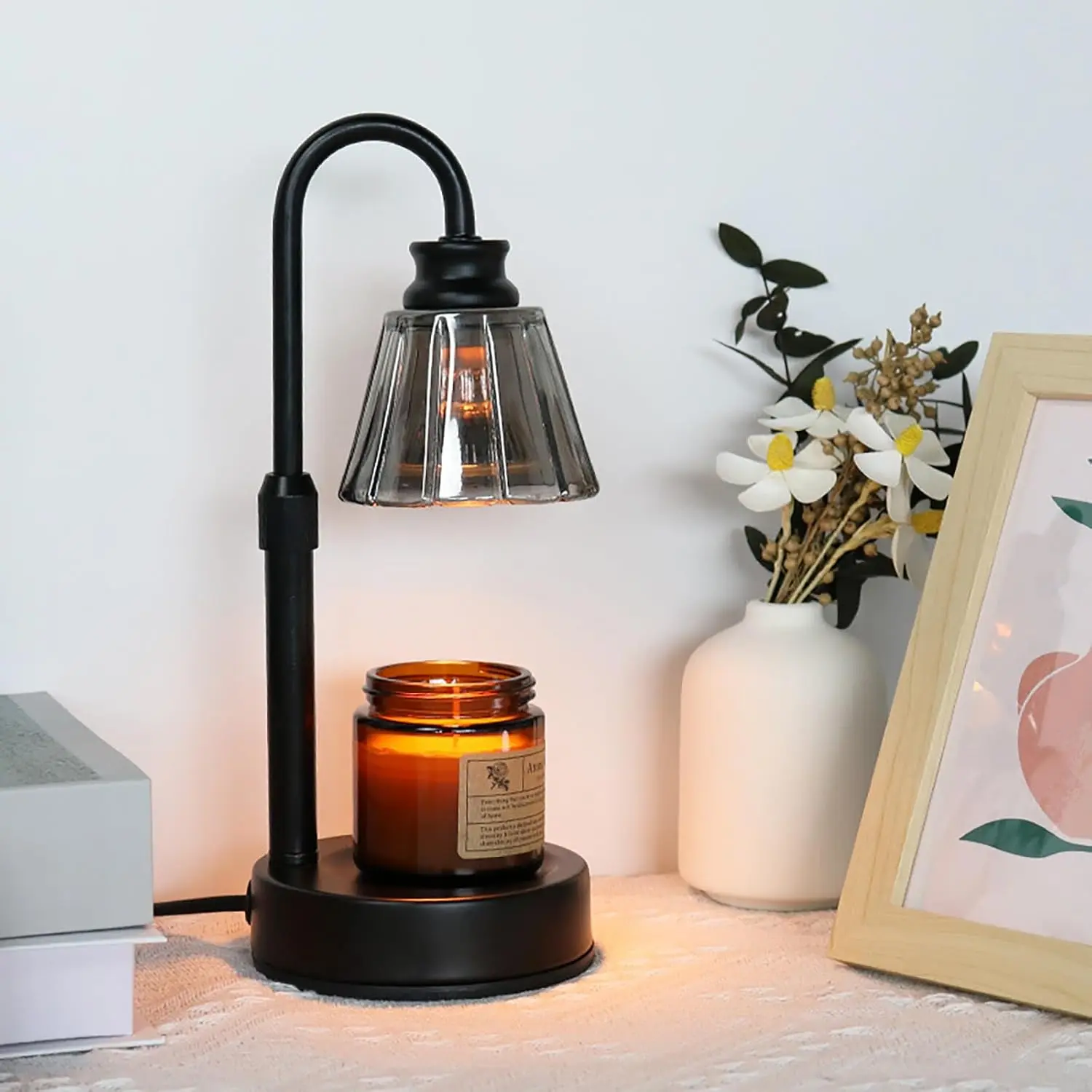 Candle Warmer Lamp with Timer, Height Adjustable Flameless Candle & Wax Melt Warmer, Cozy Home Decor for Bedroom, Living Room & Office, Gift for Mom, Wife, Sister & Women