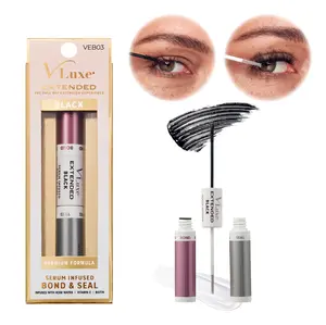 VLuxe By i•ENVY Lash Extension Bond & Seal Glue – Dual-Ended, Waterproof, Serum-Infused with Rosewater, Biotin & Vitamin C