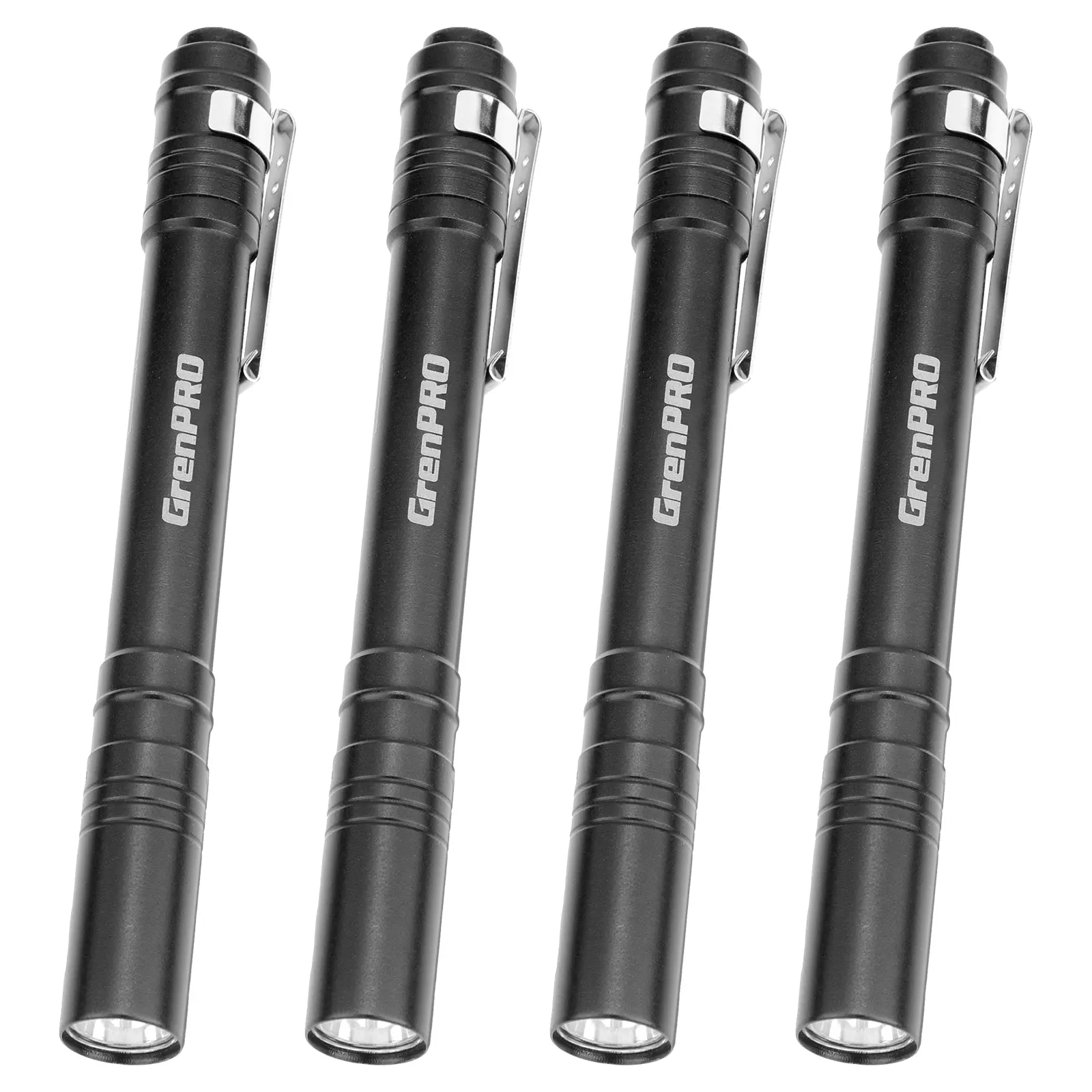 Gren PRO 4 Pack Mini Flashlights  High Lumen Bright Tactical Flashlight Small Pocket Size, 3A Battery Included Pre-installed, Portable LED Lights Set for Outdoor Camping Hiking Emergency Home Essentials
