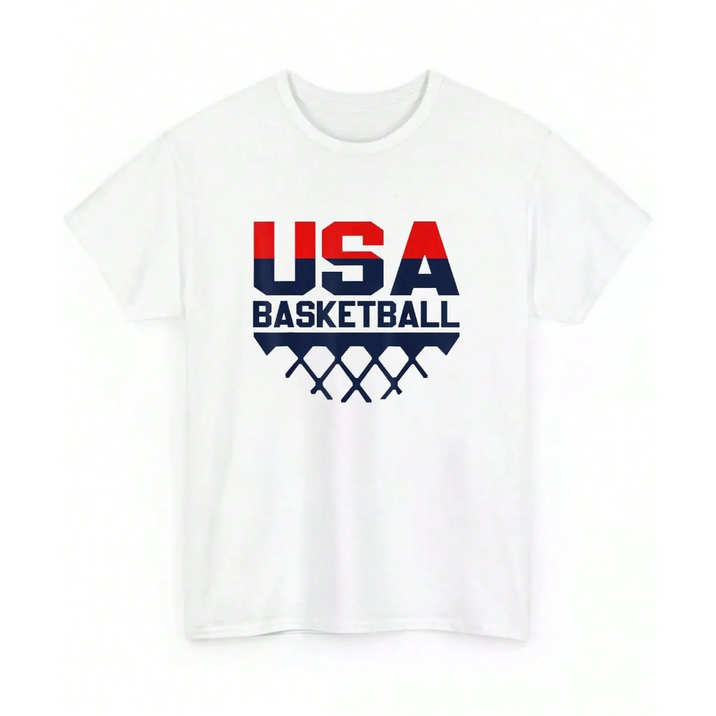 USA Team Sports Basketball Hobby Sport Design Gift Classic Unisex White T Shirt - Vintage Shirt, Unisex Shirt, Soft Fabric, Breathable, Comfortable, Short-Sleeved Retro