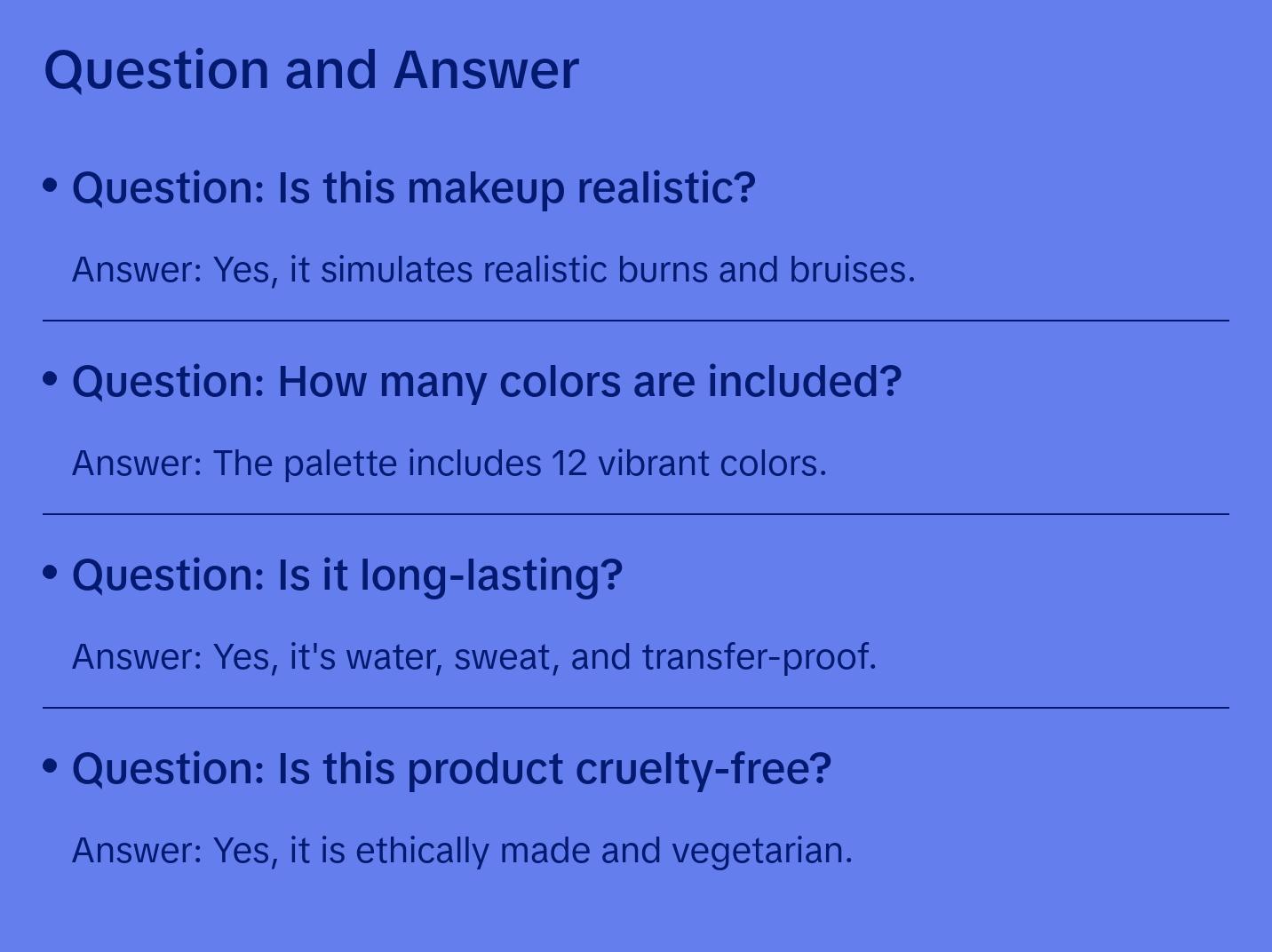 Quick Drying Primary FX Cream Makeup Palette