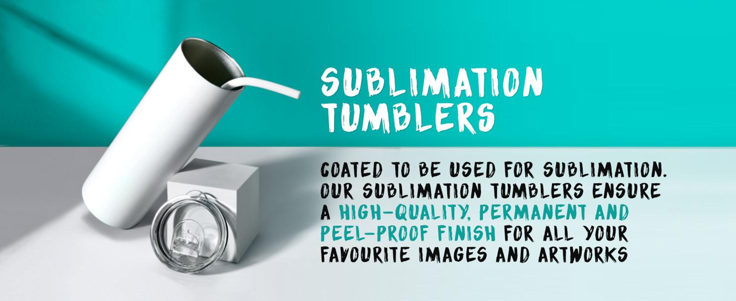 Makerflo 20 oz White Skinny Sublimation Blank Tumbler with Lid and Straw | Craft-Ready for DIY Gifts & Personalization (Sublimation, Epoxy, UV DTF, Vinyl, and Laser Engraving)