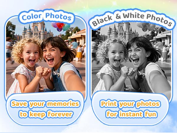 Instant Print Camera for Kids, Birthday Gifts for Girls Boys, HD Digital Video Cameras for Toddler, Portable Toy for 4 5 6 7 8 9 10 Year Old Girl with 32GB SD Card-Purple