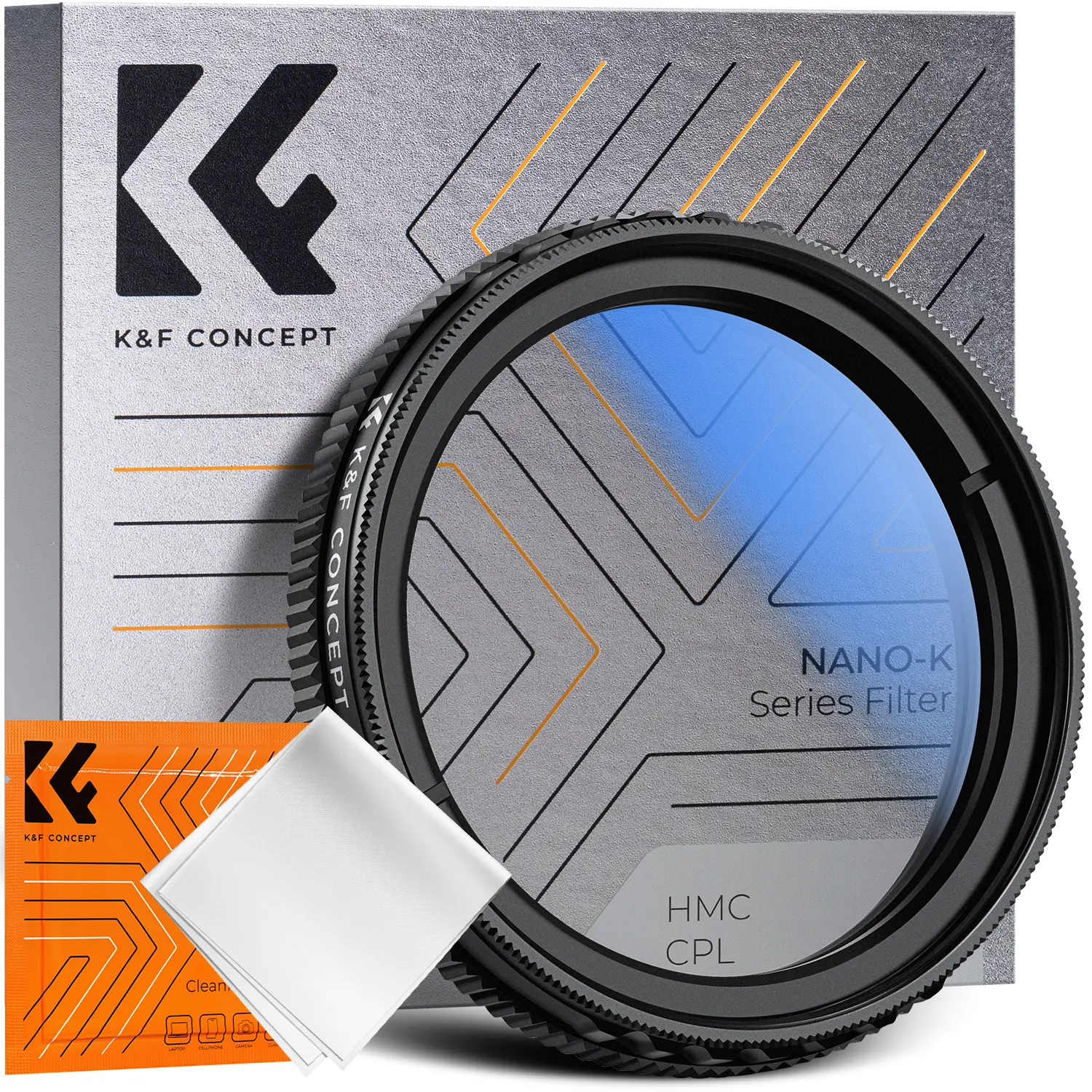 K&F CONCEPT 40mm Ultra-Slim CPL Circular Polarizer Filter for E1, E2, E3, E1 Lite, S1 Pro, N4 Pro, N5 Dashcams, Reduces Glare, Cuts Reflections, Enhances Contrast