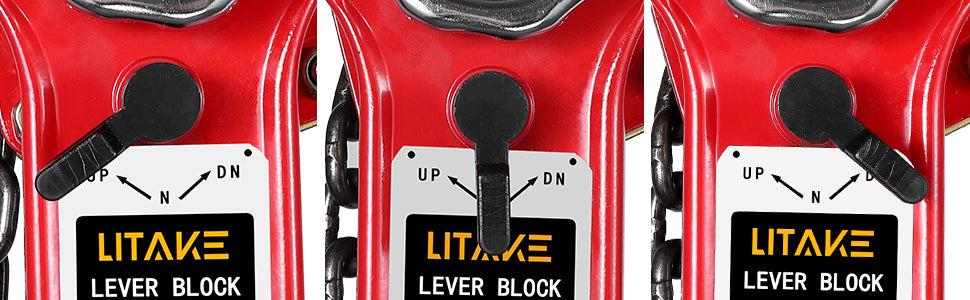 【GARVEE】Lever Chain Hoist, Manual Lever Hoist Come Along 0.75 TON /1650 LBS, 10 Feet Lift Steel Chain with Heavy Duty Hooks Industrial Grade Steel for Lifting Pulling Building Garages Warehouse