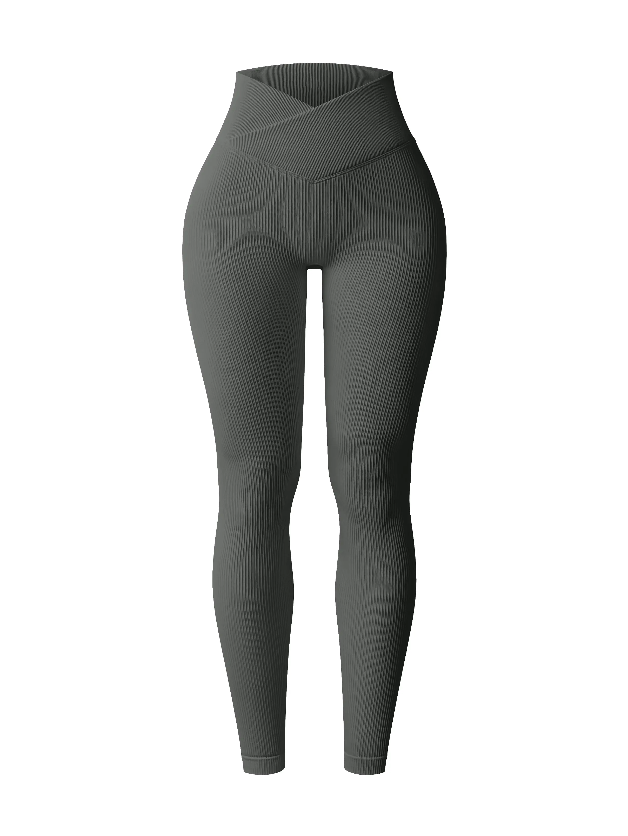 OYV Women's Cross Waist Tight Height Elastic Leggings Yoga Pants Sports Athletic Pants