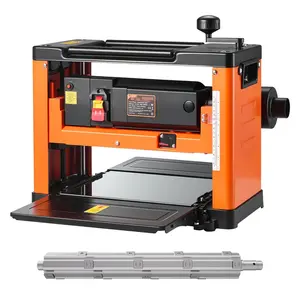 Thickness Planer With 13-Inch Width Worktable, Benchtop Woodworking Power Planer, Spiral Cutterhead With 24 Inserts, 2000W 23500 RPM Motor, Single Speed, For Hard And Soft Woods, Durable And High-Precision Planer