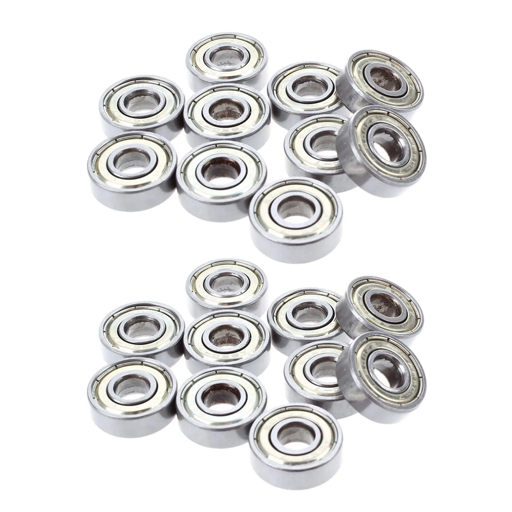 20 Pcs Skateboard Ball Bearings, Miniature Deep Groove 608-ZZ Bearing Steel Bearings, 8x22x7mm Dimensions, Skateboard Bearing